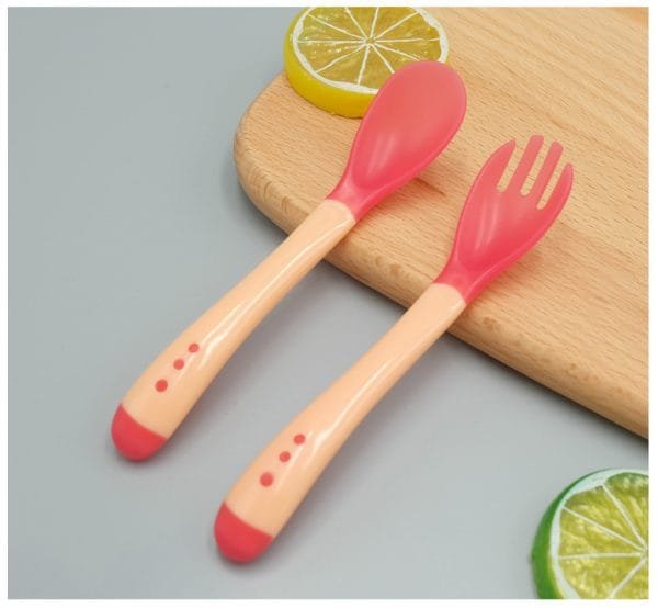 Baby-Temperature-Soft-Spoon-Spoons-Red-Color