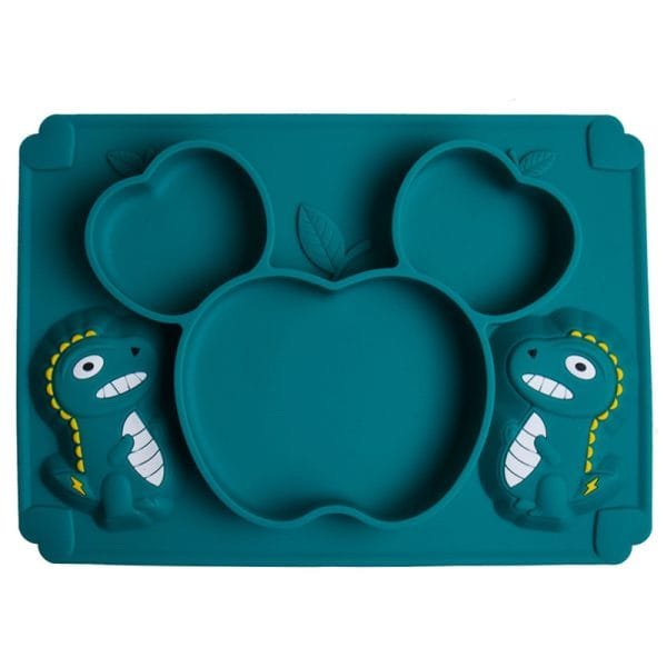Super-Designed-Silicone-Dinner-Plate-Green-Color
