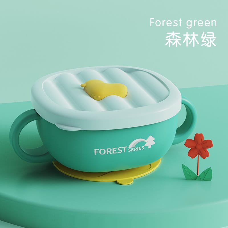 double-layer-stainless-steel-suction-cup-300ml-green-color